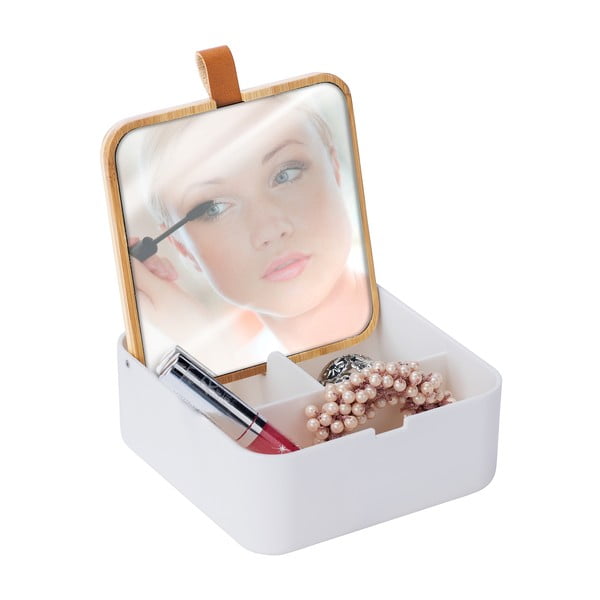 Organizer bianco con specchio Bovisa - Wenko-image-3