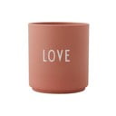 Tazza in porcellana rosa e beige 300 ml Love - Design Letters