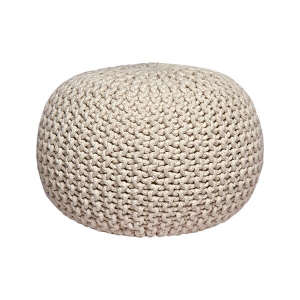 Pouf panna lavorato a maglia Maglia - LABEL51