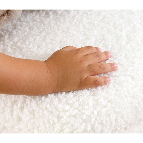Pouf bianco per bambini in tessuto bouclé Moouv - Artie-image-1