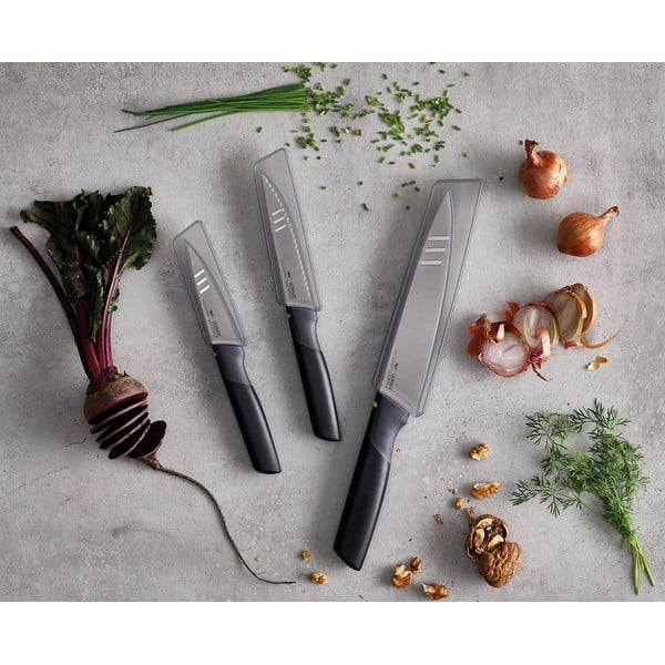 Set di coltelli in acciaio inox con coperchio 3 pezzi Elevate - Joseph Joseph-image-2