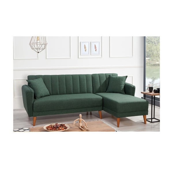 Divano angolare verde scuro (angolo destro) Aqua - Balcab Home-image-2