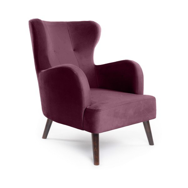 Poltrona in velluto viola Noemye - Bonami Essentials