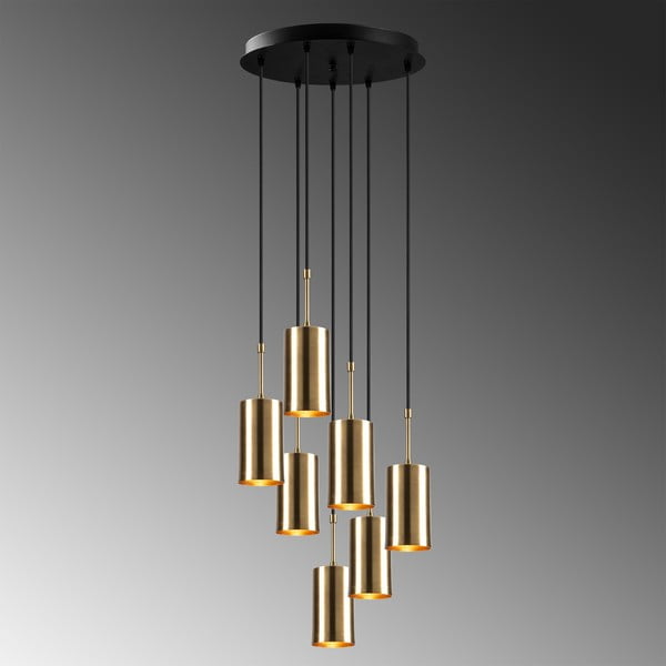 Lampada a sospensione per 7 lampadine in Kem Tube oro - Opviq lights-image-1