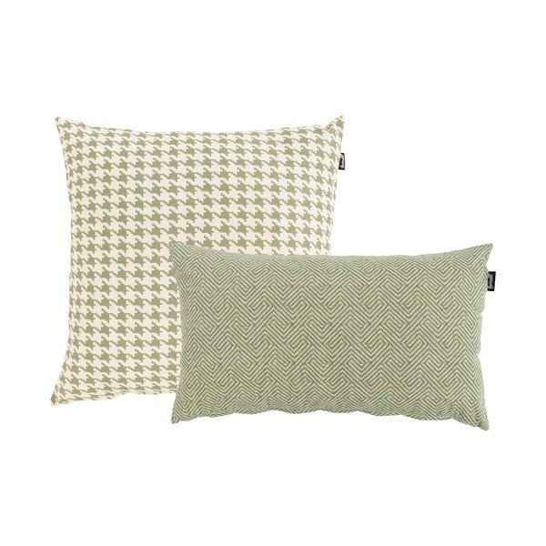 Cuscino da esterno verde e bianco , 50 x 50 cm Poule - Hartman-image-3