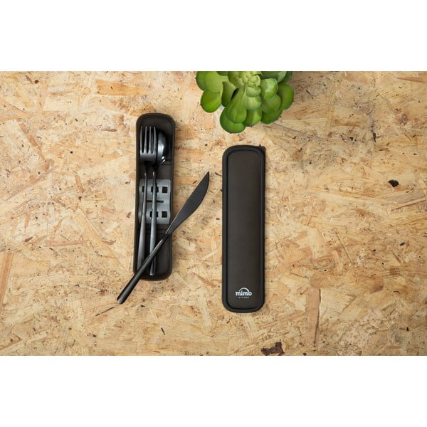 Posate in acciaio inox nero 3 pezzi Mimo - Premier Housewares-image-4