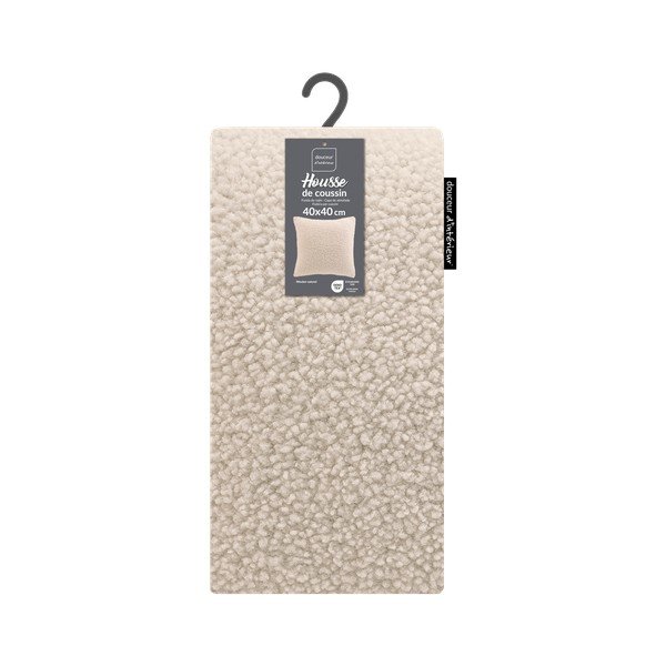 Federa decorativa in sherpa 40x40 cm Woolen – douceur d'intérieur-image-3