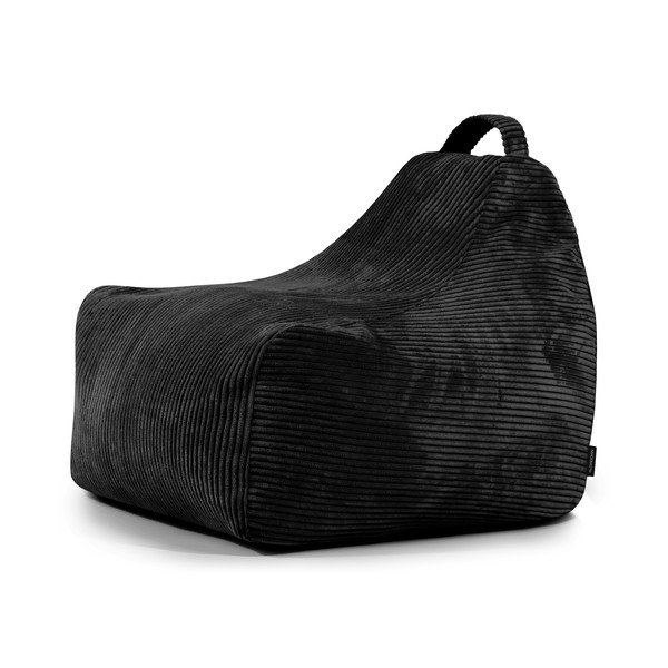 Pouf a sacco per bambini nero con rivestimento in velluto a coste Game Amuse – SLOWDOWN