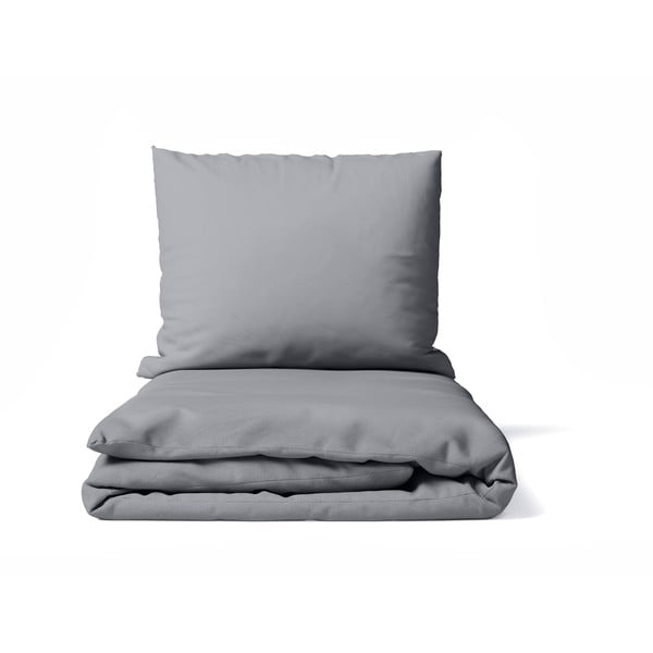 Biancheria da letto matrimoniale estesa grigia in microsatin 200x220 cm Basic - Bonami Essentials