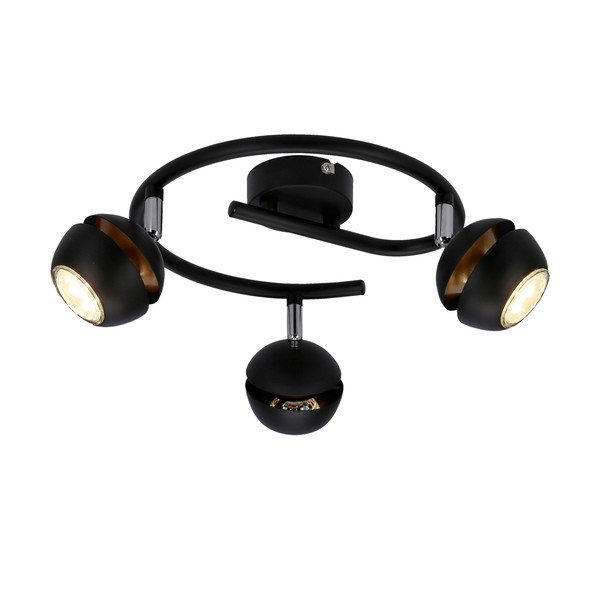 Lampada da soffitto con paralume in metallo nero-oro 38x38 cm Boni - Candellux Lighting-image-4