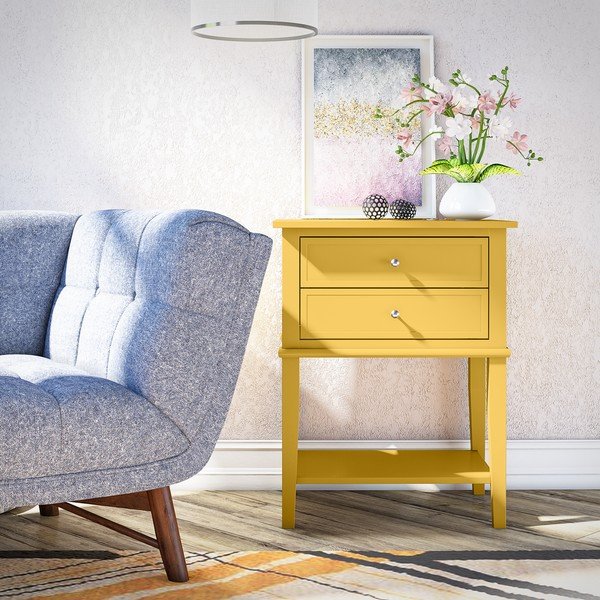 Comodino giallo Franklin - Støraa-image-1