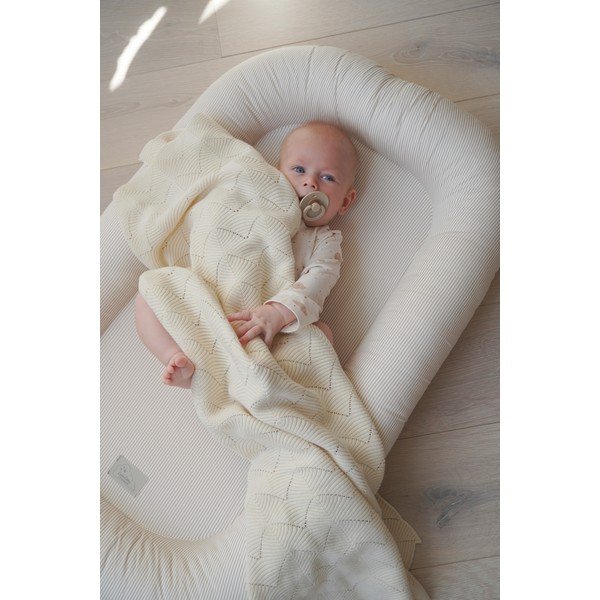 Riduttore per lettino beige 52x84 cm Classic Stripes Camel – Cam Cam Copenhagen-image-1