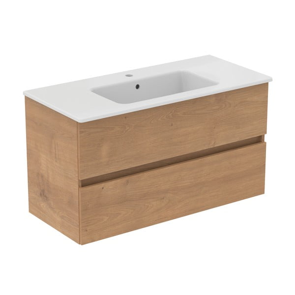 Mobile a sospensione per sottolavabo in rovere naturale 100x55 cm Eurovit+ - Ideal Standard-image-3