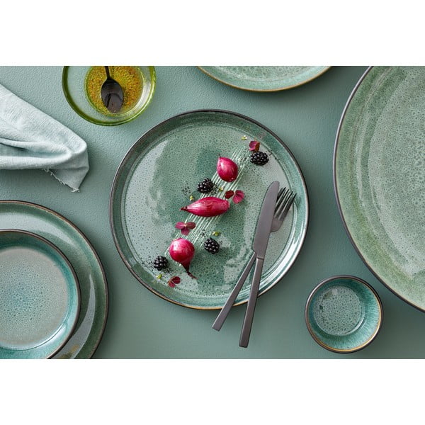 Piatto verde/nero in gres ø 27 cm Gastro Green/Black – Bitz-image-1