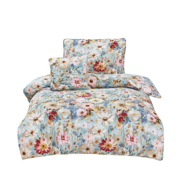 Set copripiumino e federa in microsatinato per letto singolo 3 pezzi 140x200 cm Rachel – My House