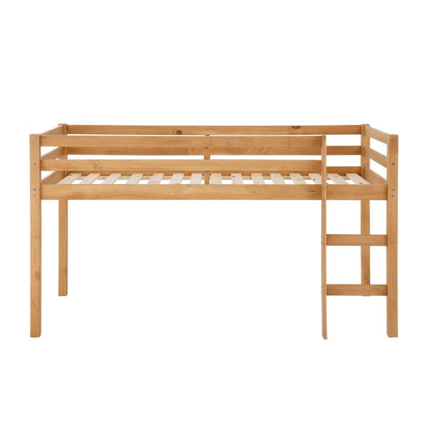 Letto a soppalco colore naturale in legno di pino per bambini 90x200 cm Alpi - Støraa-image-2