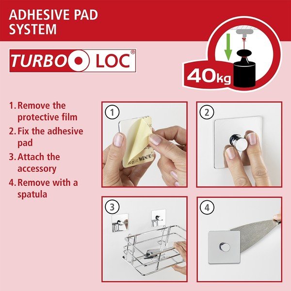 Porta asciugamani da cucina Turbo-Loc® nero, larghezza 30,6 cm Gala - Wenko-image-1