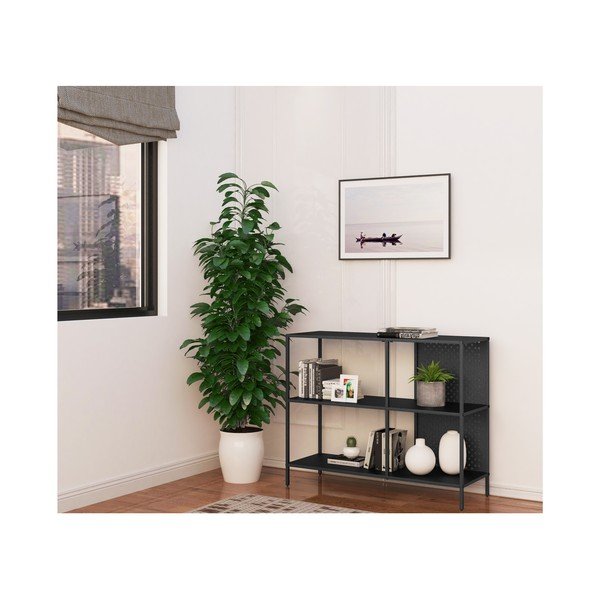 Libreria in metallo nero 100x80 cm Charleston - Støraa-image-3