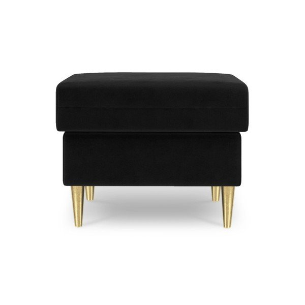 Pouf Muguet nero, 60 x 45 cm - Mazzini Sofas-image-2