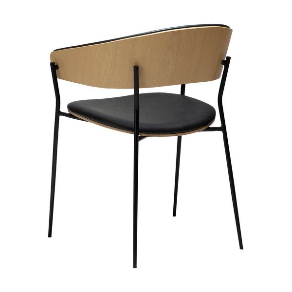 Sedia da pranzo nera con braccioli Crib – DAN-FORM Denmark-image-3