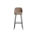 Sgabello da bar beige in velluto (altezza della seduta 79 cm) Vogue – WOOOD