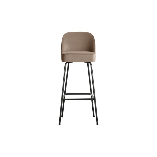 Sgabello da bar beige in velluto (altezza della seduta 79 cm) Vogue – WOOOD