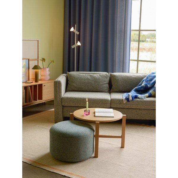 Set di tavolini da salotto rotondi di colore naturale con effetto rovere 2 pz ø 68 cm Four – Hübsch-image-3