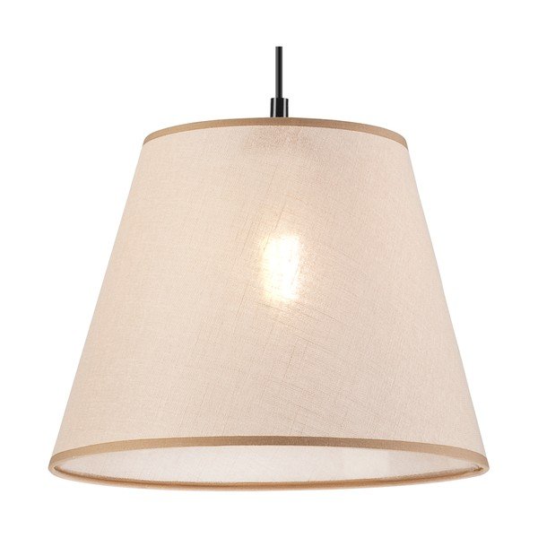 Lampada a sospensione nera con paralume in tessuto ø 30 cm Paco - LAMKUR-image-4