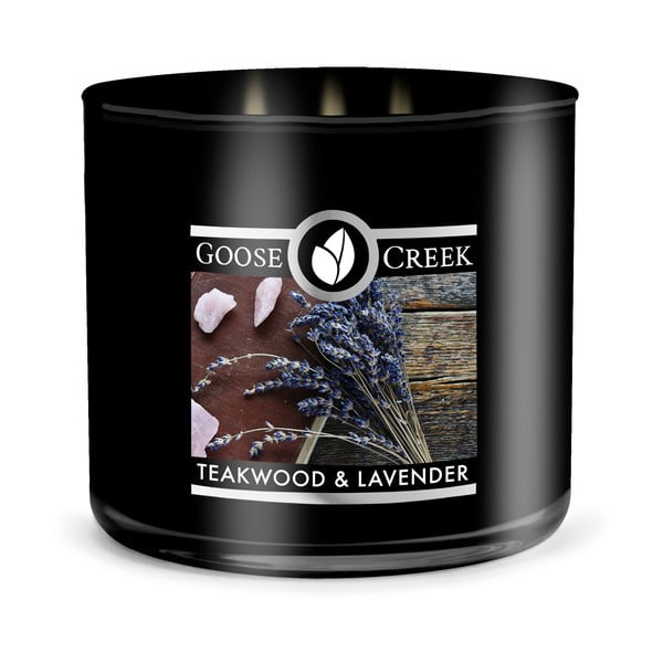 Candela profumata da uomo in confezione Teakwood & Lavender, 35 ore di combustione Men's Collection - Goose Creek