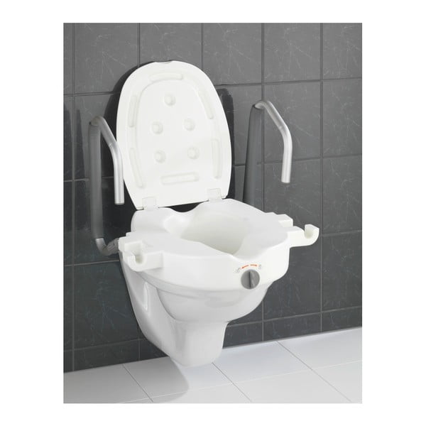 Sedile per WC rialzato con braccioli per anziani , 47,5 x 55 cm Secura - Wenko-image-4