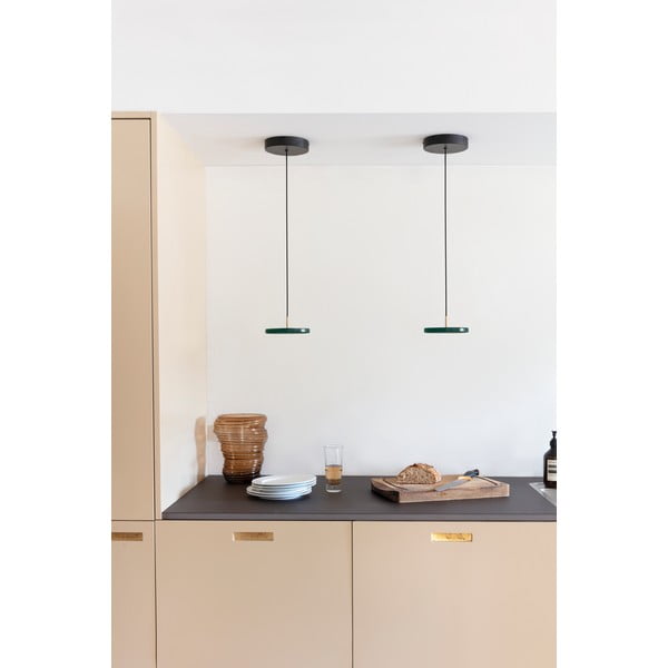 Lampada a sospensione LED verde scuro con paralume in metallo ø 15 cm Asteria Micro - UMAGE-image-1