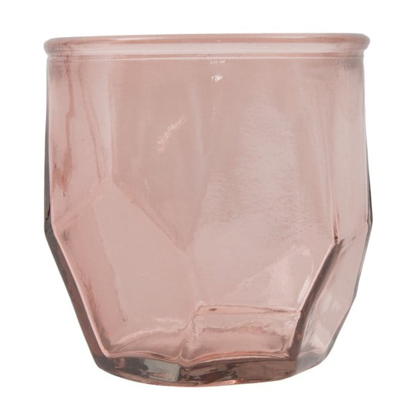 Portacandele in vetro riciclato rosa Ambra, ⌀ 9 cm - Mauro Ferretti
