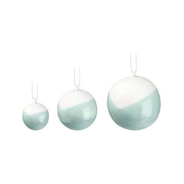 Palline di Natale in porcellana in set da 3 pezzi Nobili - Kähler Design