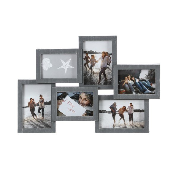 Cornice da parete grigia per 6 foto Kira - Postershop