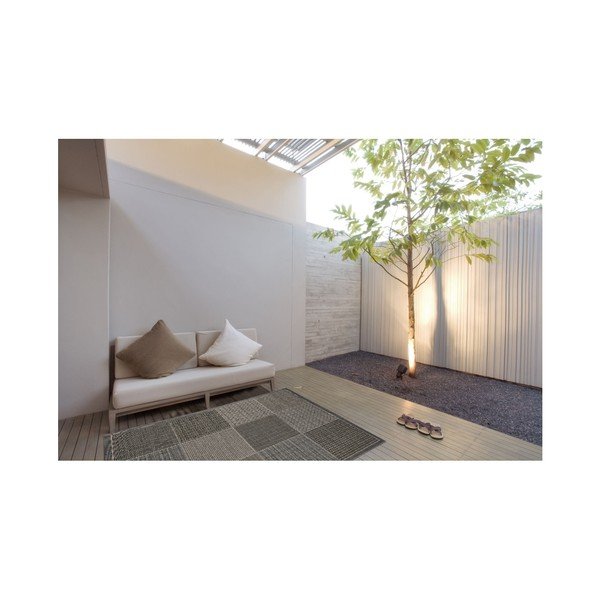 Tappeto grigio altamente resistente per esterni Webtappeti Quadrotta, 133 x 190 cm - Floorita