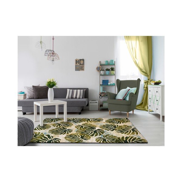 Tappeto verde e beige Tropics Multi, 140 x 200 cm - Universal-image-1