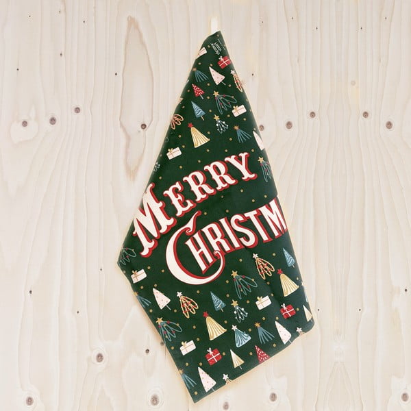 Asciugamano in cotone, 46 x 71 cm Merry Christmas - eleanor stuart-image-1