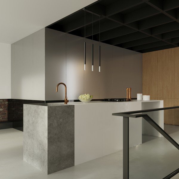 Lampadario nero/argentato in metallo Asarot – Sollux-image-3