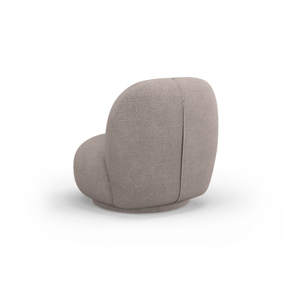 Poltrona beige in tessuto bouclé Chuck - Micadoni Home-image-3