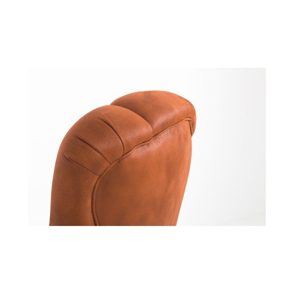 Poltrona in similpelle marrone cognac Camilla - Max Winzer-image-1
