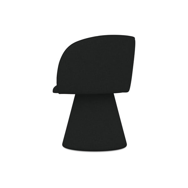 Sedia da pranzo nera in imbottito Maia – Makamii-image-3