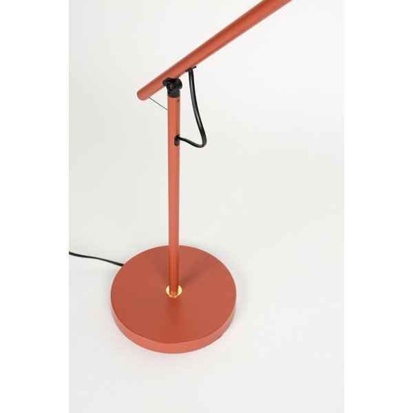 Lampada da tavolo rossa in metallo (altezza totale 45,5 cm) Aero – White Label-image-3