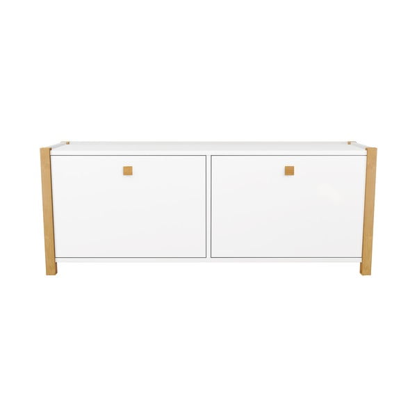 Scarpiera bianca con panca Hannover - Woodman-image-2