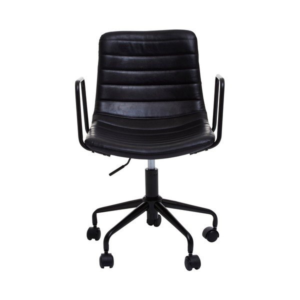 Sedia da ufficio nera in similpelle Forbes – Premier Housewares-image-2