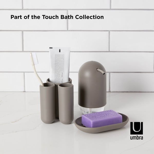 Dispenser di sapone in plastica grigio Touch - Umbra-image-1