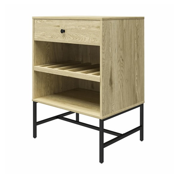 Mobile da vino in pino naturale per 6 bottiglie, 60x83 cm Tamlin - Støraa-image-2