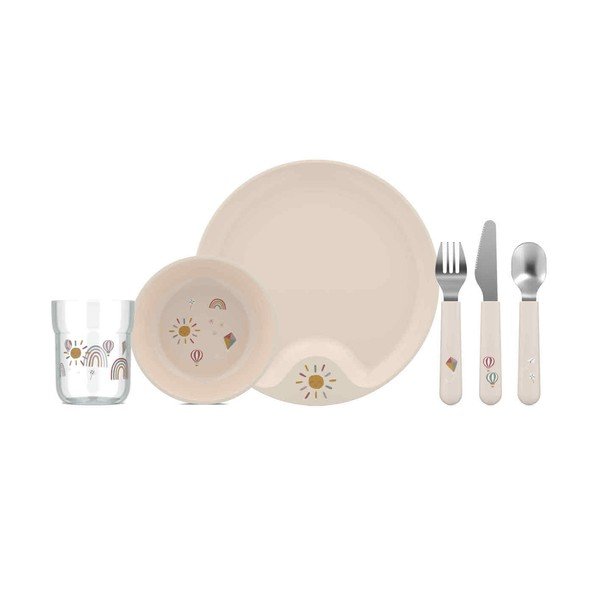Set da pranzo per bambini in plastica 6 pz Sunshine & Rainbow – Mepal