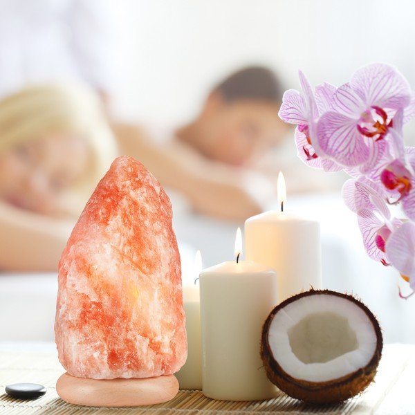 Lampada di sale arancione, altezza 30 cm Sally - LAMKUR-image-2