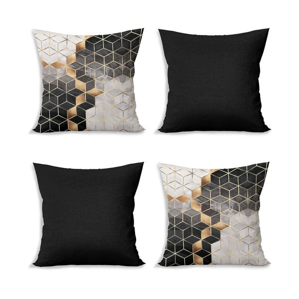 Federe in set da 4 43x43 cm Optic - Minimalist Cushion Covers