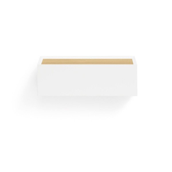 Comodino bianco con piano effetto rovere da parete Arista – Teulat-image-3